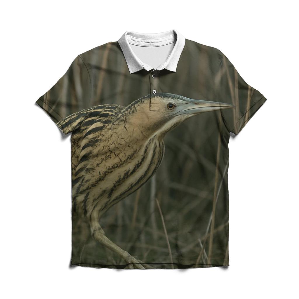Reed Shadow Stalk Eurasian Bittern casual sports polo shirts