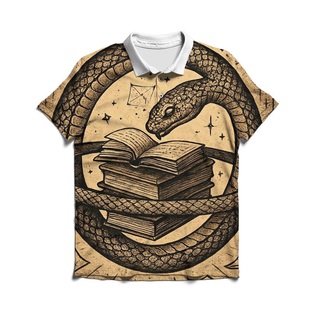 Library Orbit Ouroboros classic pique polos