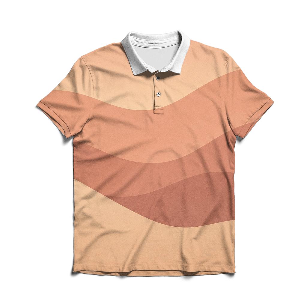 Desert Rose Dune Gradient stylish collar polo tees