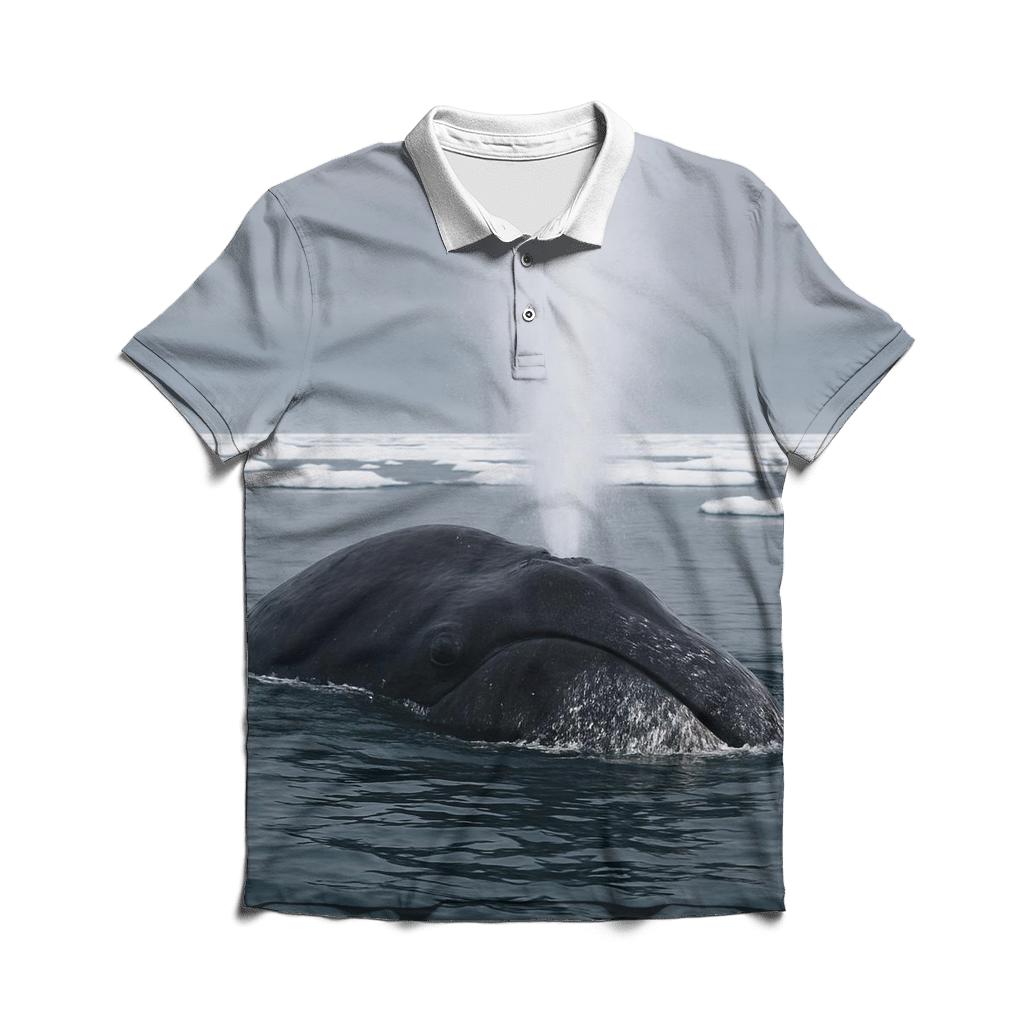 Ice Pan Wake Bowhead Whale custom polo shirts