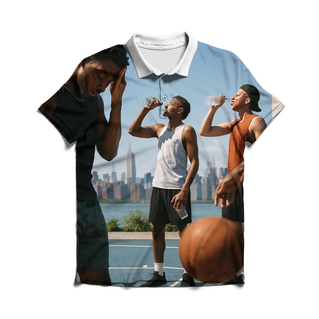 Midday Heat Mirage From The Williamsburg Waterfront personalized polo shirts
