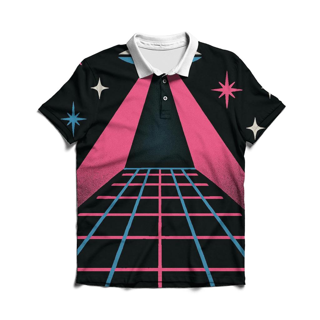 Disco Starship Dance Floor stylish collar polo tees