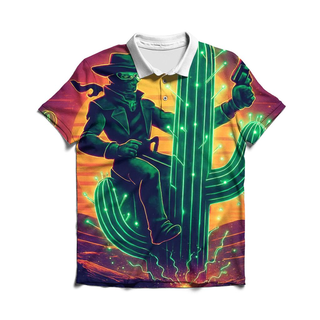 Cactus Circuit Rodeo branded logo polo shirts