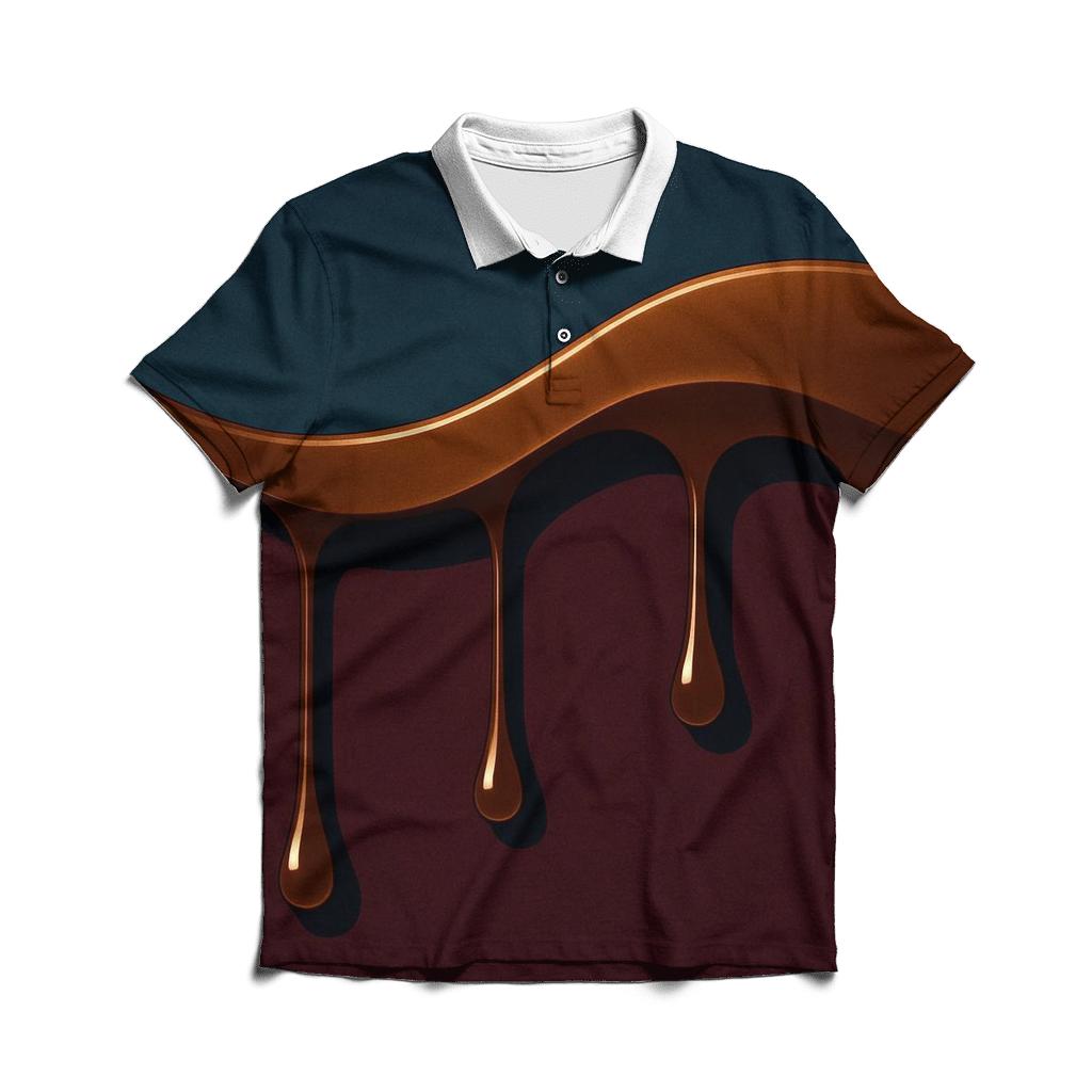 Coffee Drip Horizon designer slim fit polos