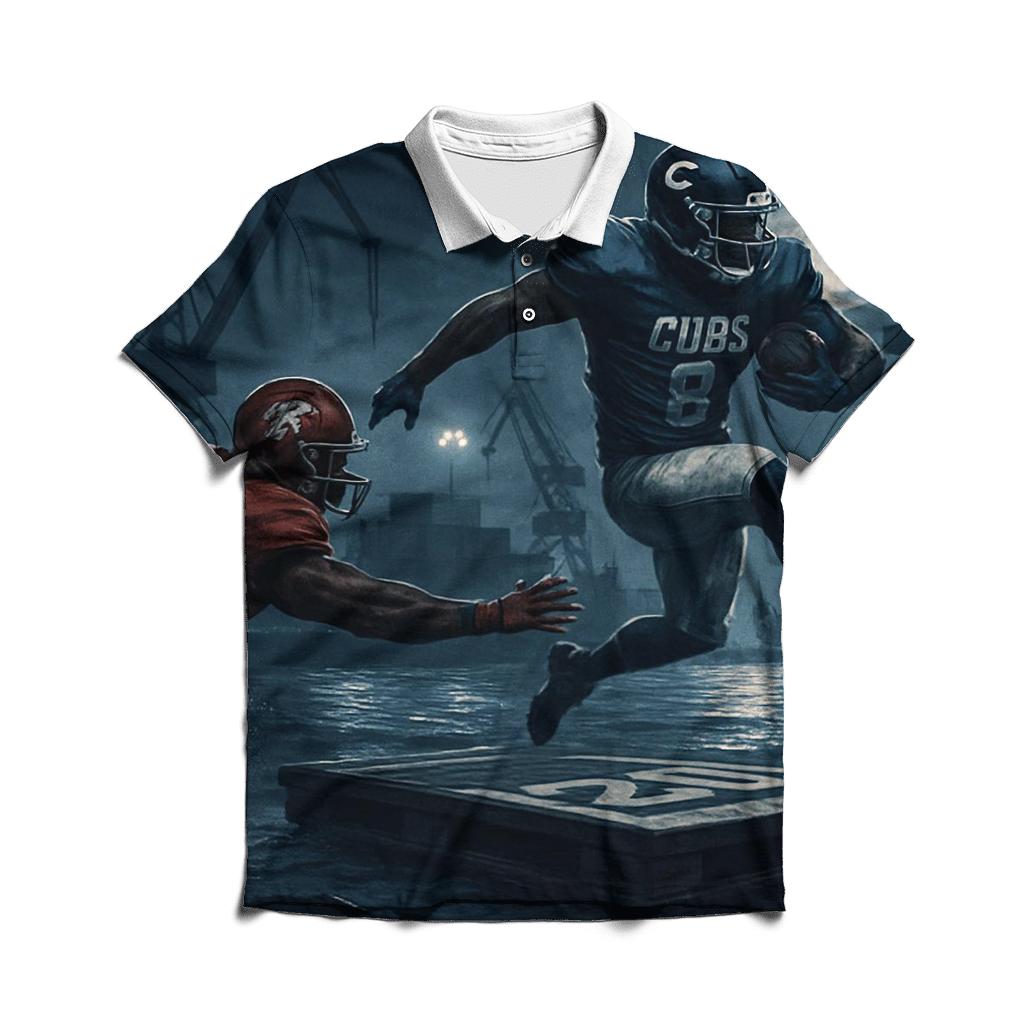 Harbor Night Match On Floating Cargo Pallets premium cotton polo shirts