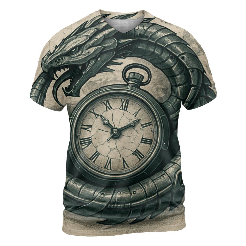 Basilisk Clockwork Ouroboros custom all-over print shirts