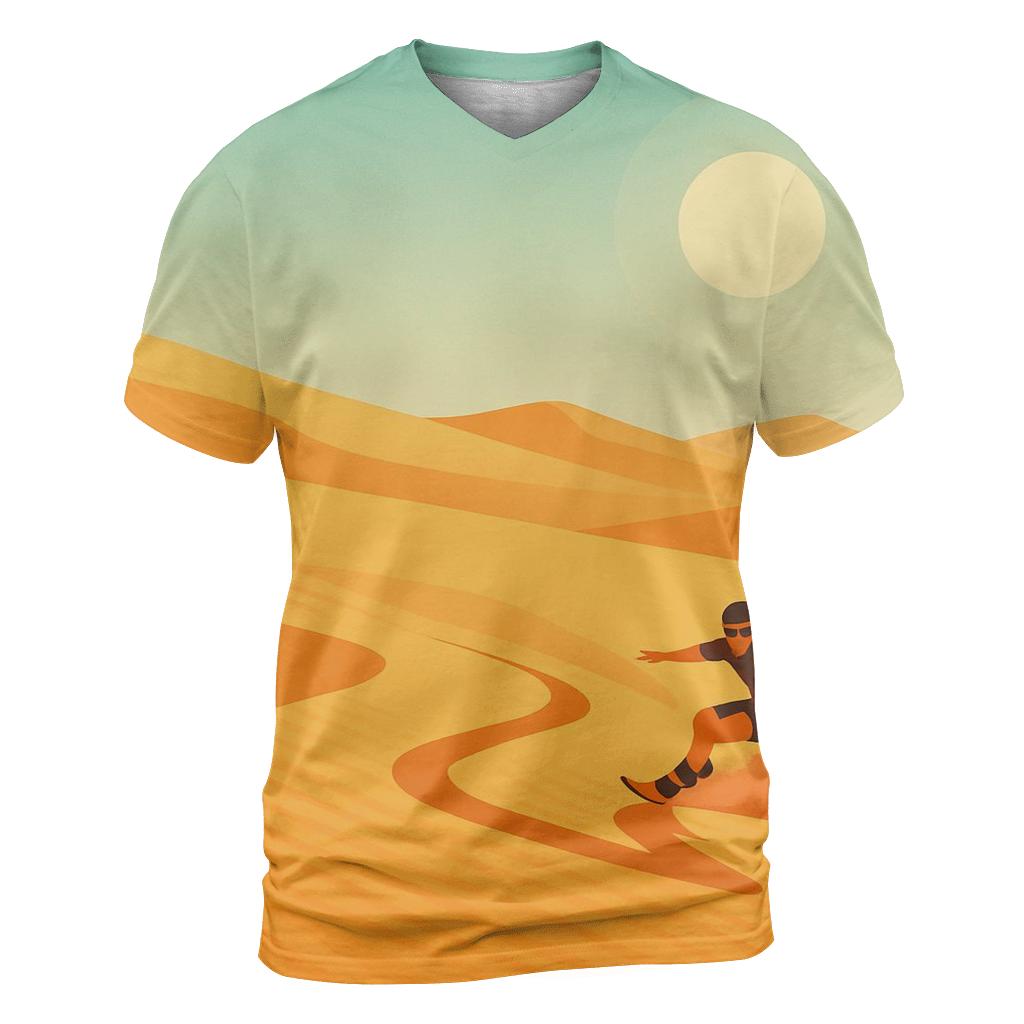 Desert Dunes Sandboarding Challenge unique graphic print tees