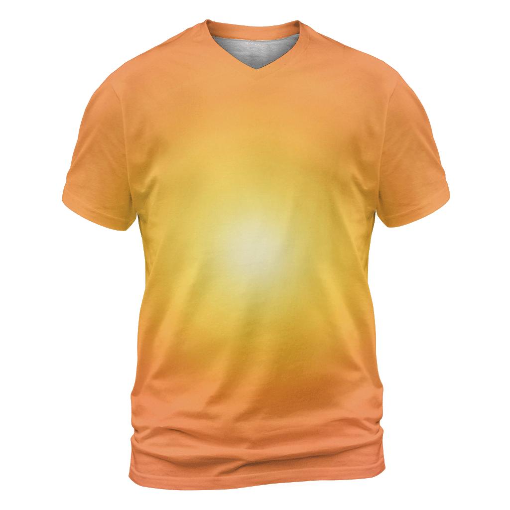Solar Flare Apricot Bloom vibrant all-over design tees