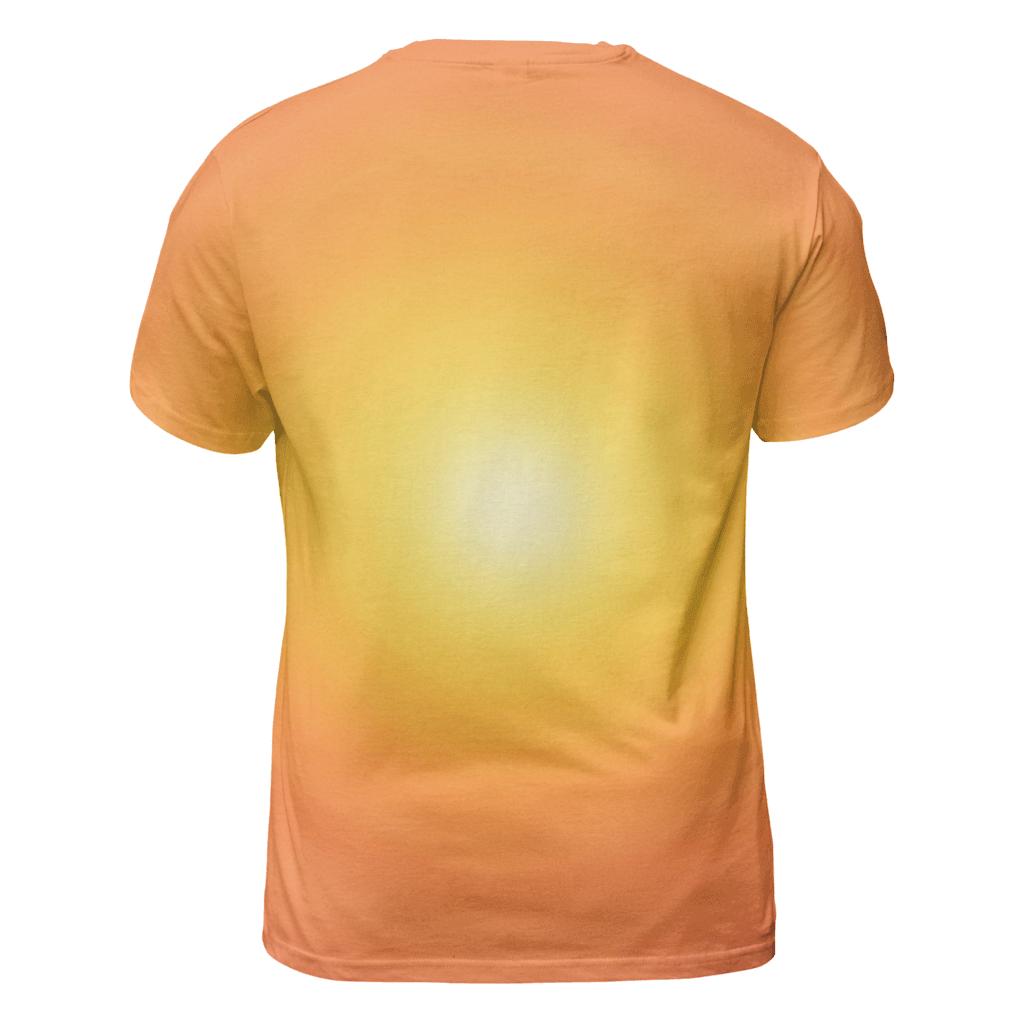 Solar Flare Apricot Bloom vibrant all-over design tees