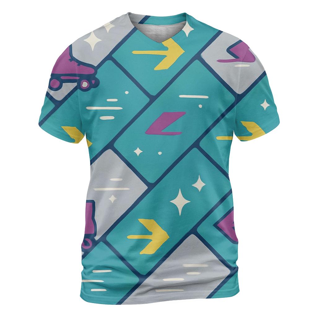 Vector Roller Rink Floor Tiles trendy printed shirt styles