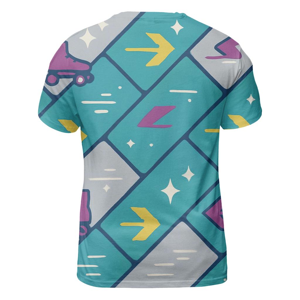 Vector Roller Rink Floor Tiles trendy printed shirt styles