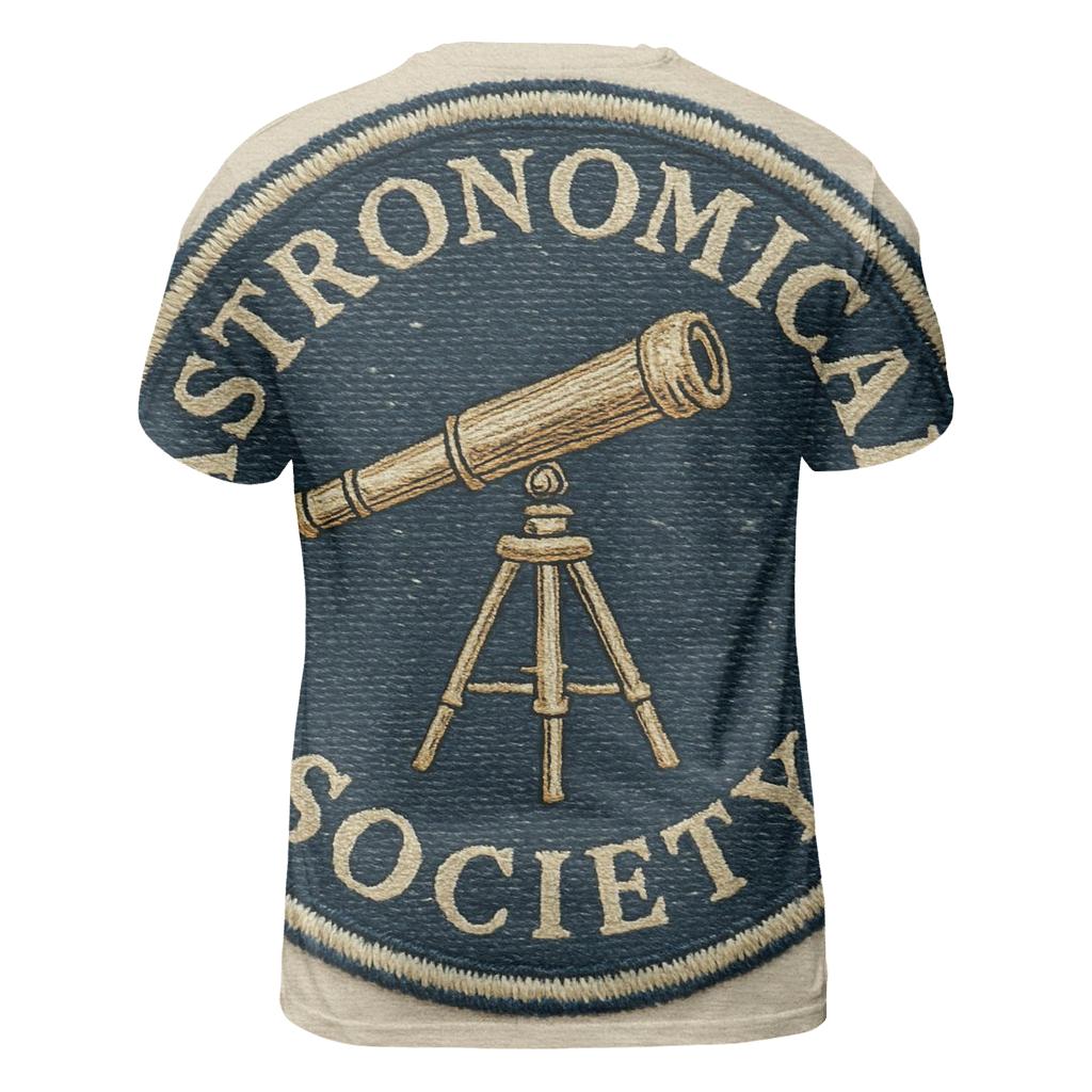 Antique Observatory Badge Patch Design artistic all-over print tops