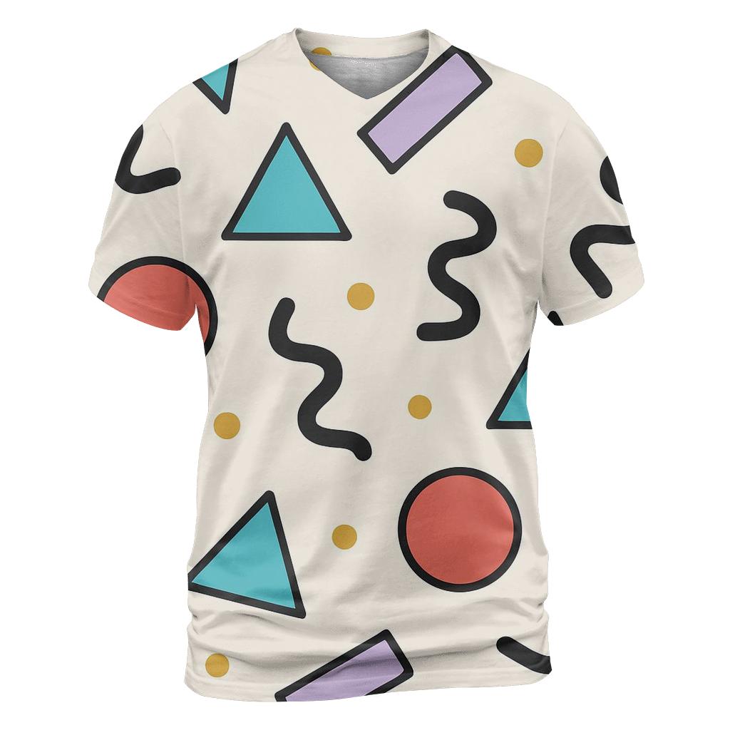 Memphis Confetti Geometry Mix custom all-over print shirts