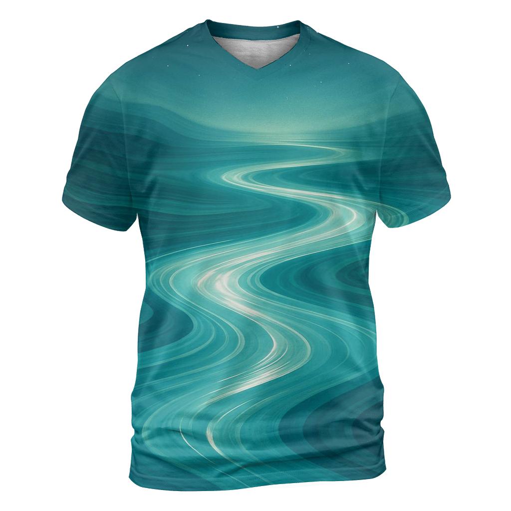 River Of Stillness artistic all-over print tops