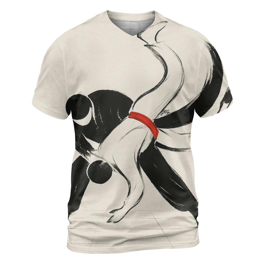 Minimalist Judo Balance Study trendy printed shirt styles