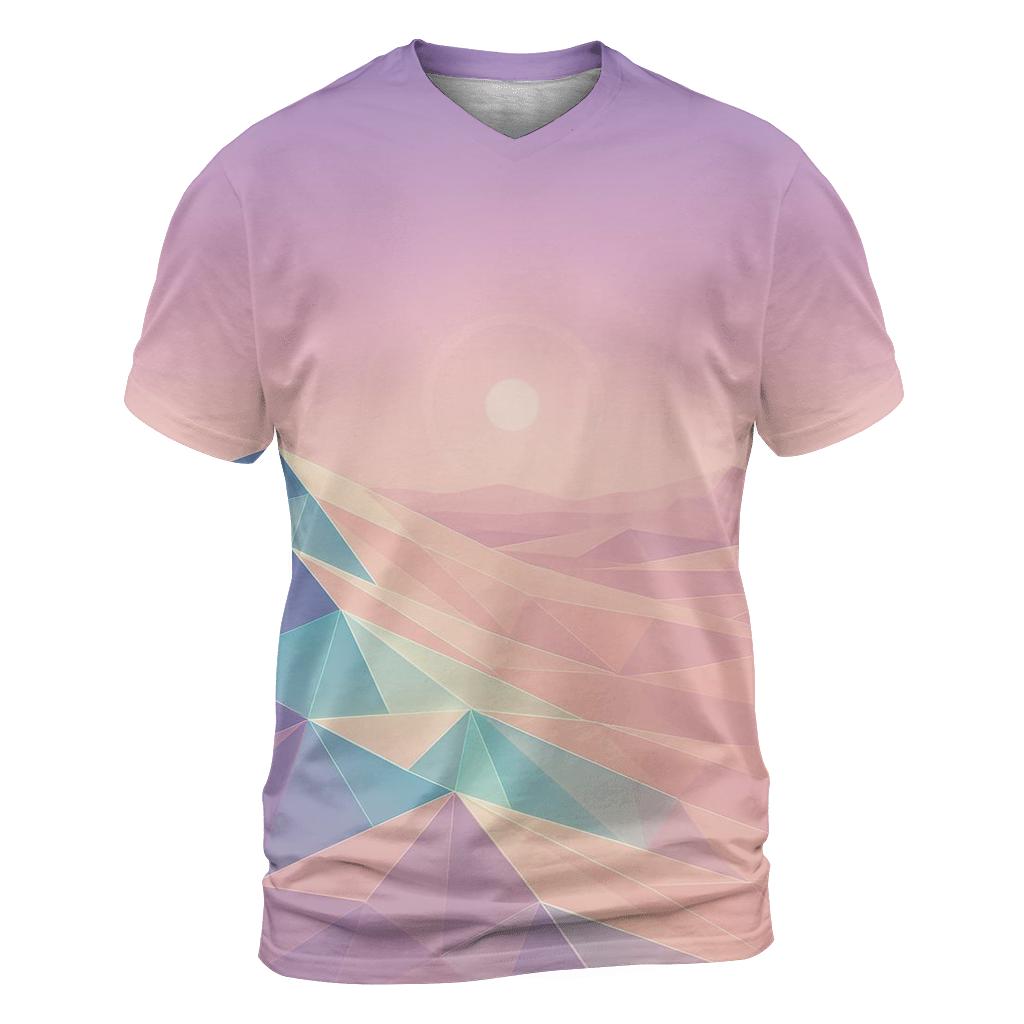 Crystal Desert Mirage Gradient artistic all-over print tops