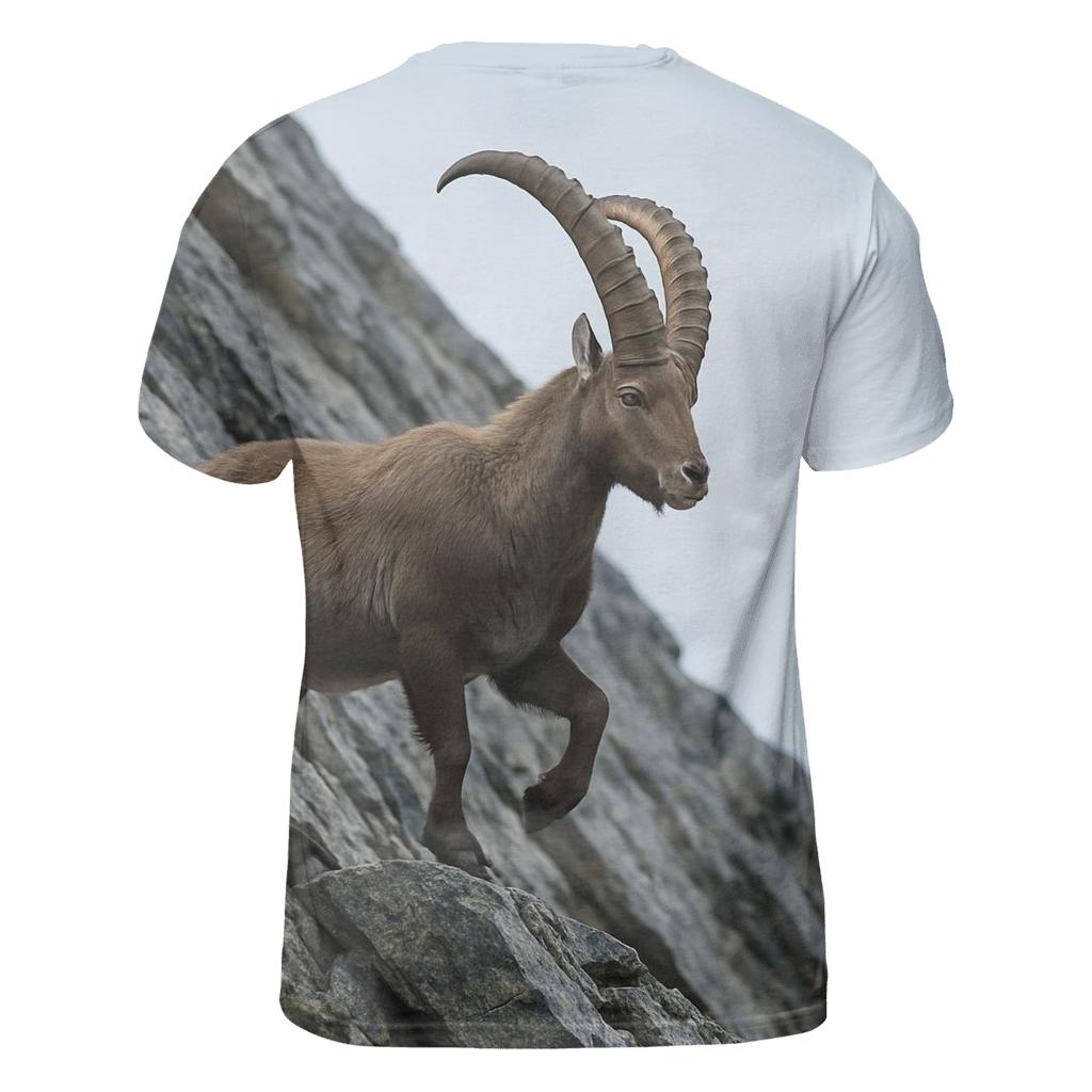 High Scree Passage Alpine Ibex designer pattern shirts