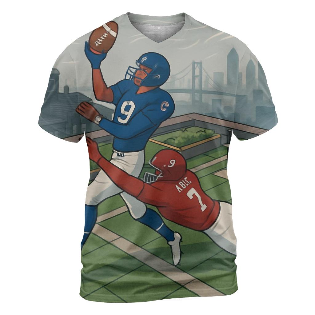 Rooftop Garden Scrimmage Above Two Cities custom all-over print shirts