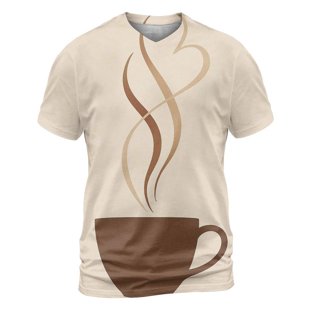 Aroma Steam Ribbons artistic all-over print tops