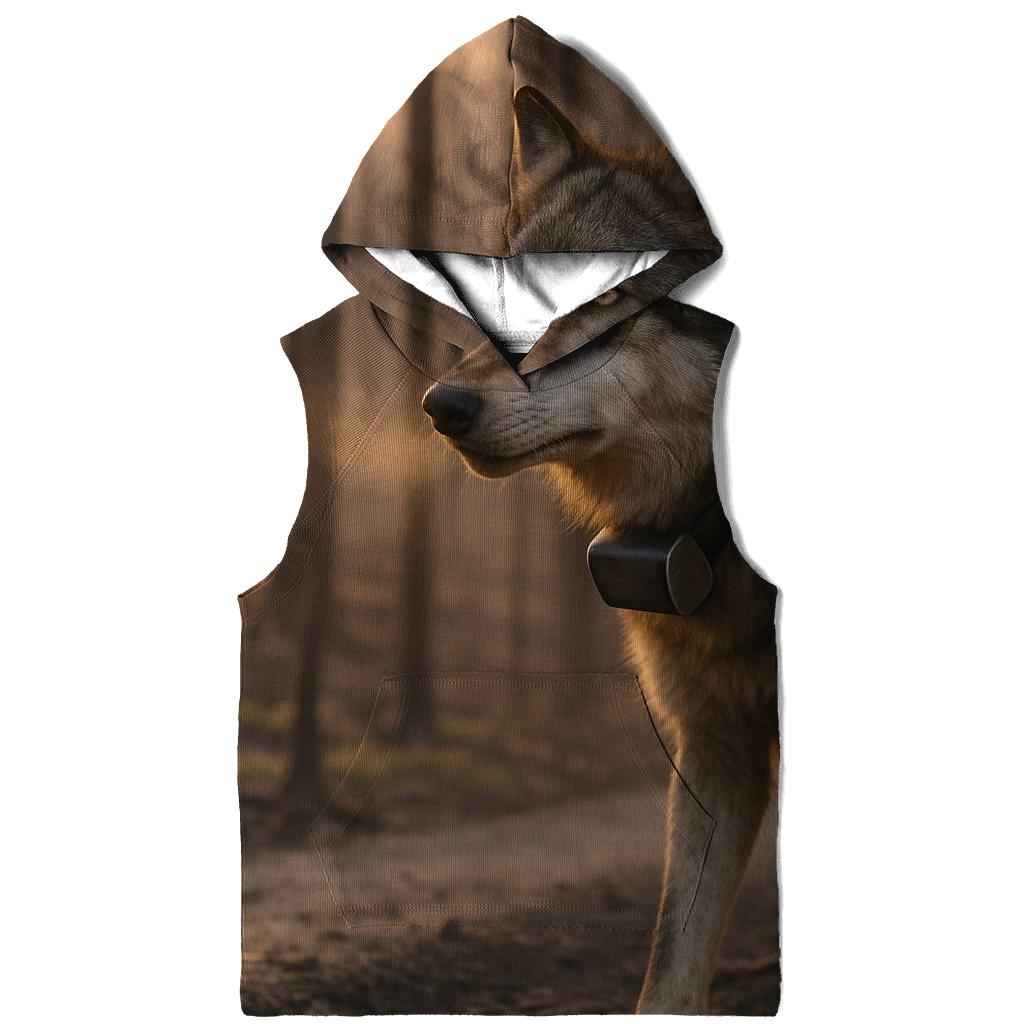 Radio Collared Wolf At The Boreal Firebreak designer hoodies