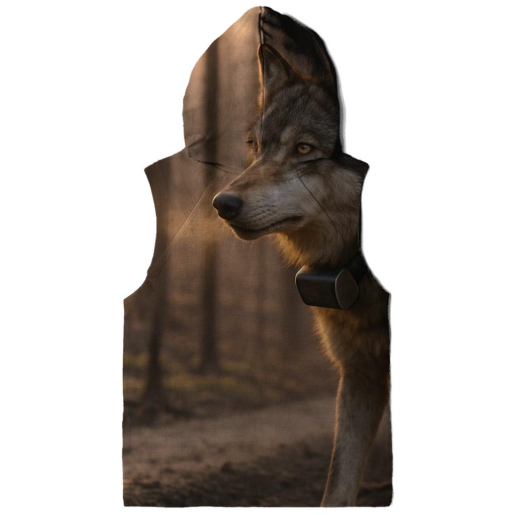 Radio Collared Wolf At The Boreal Firebreak designer hoodies