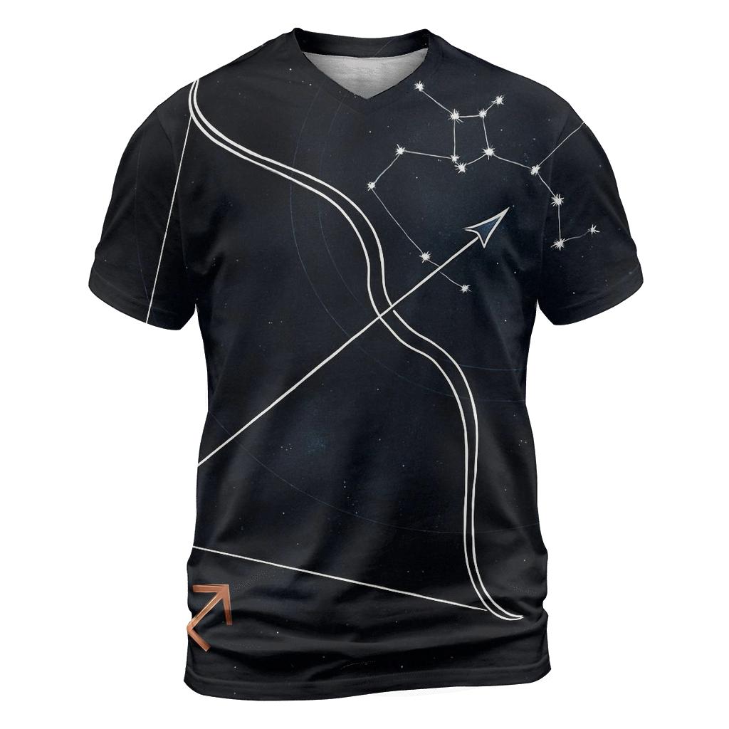 Sagittarius Archer Galactic Coordinate Map trendy printed shirt styles