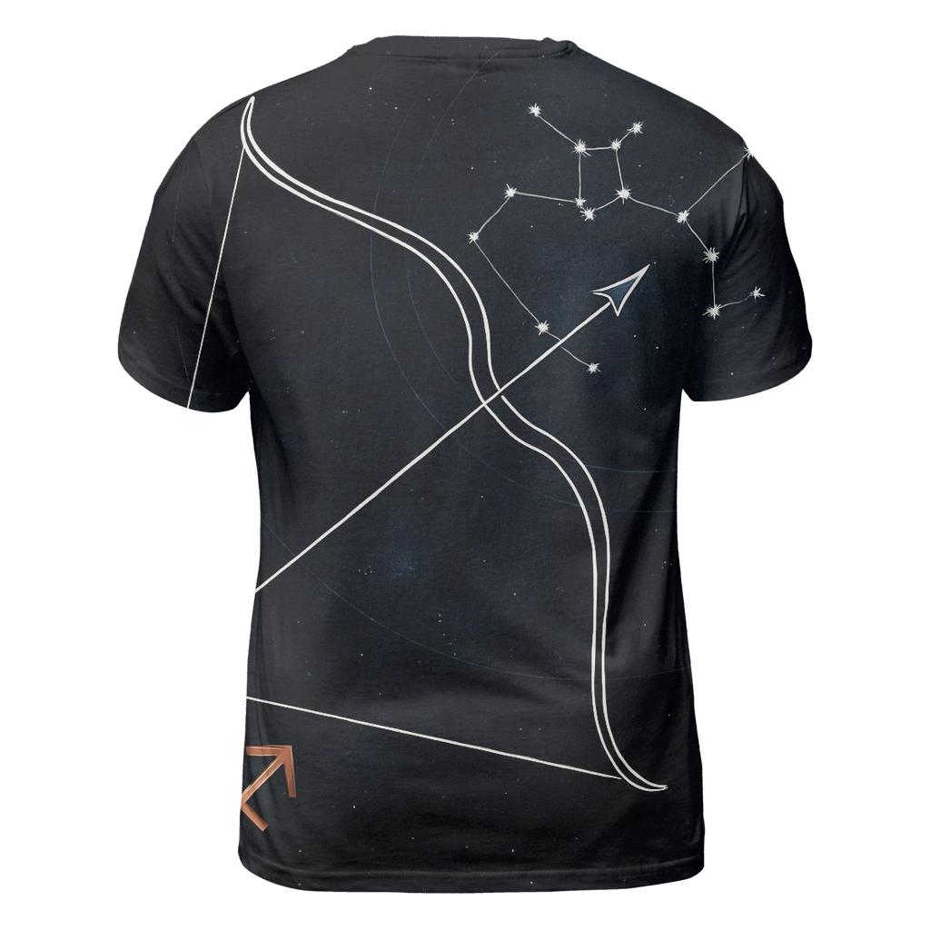 Sagittarius Archer Galactic Coordinate Map trendy printed shirt styles