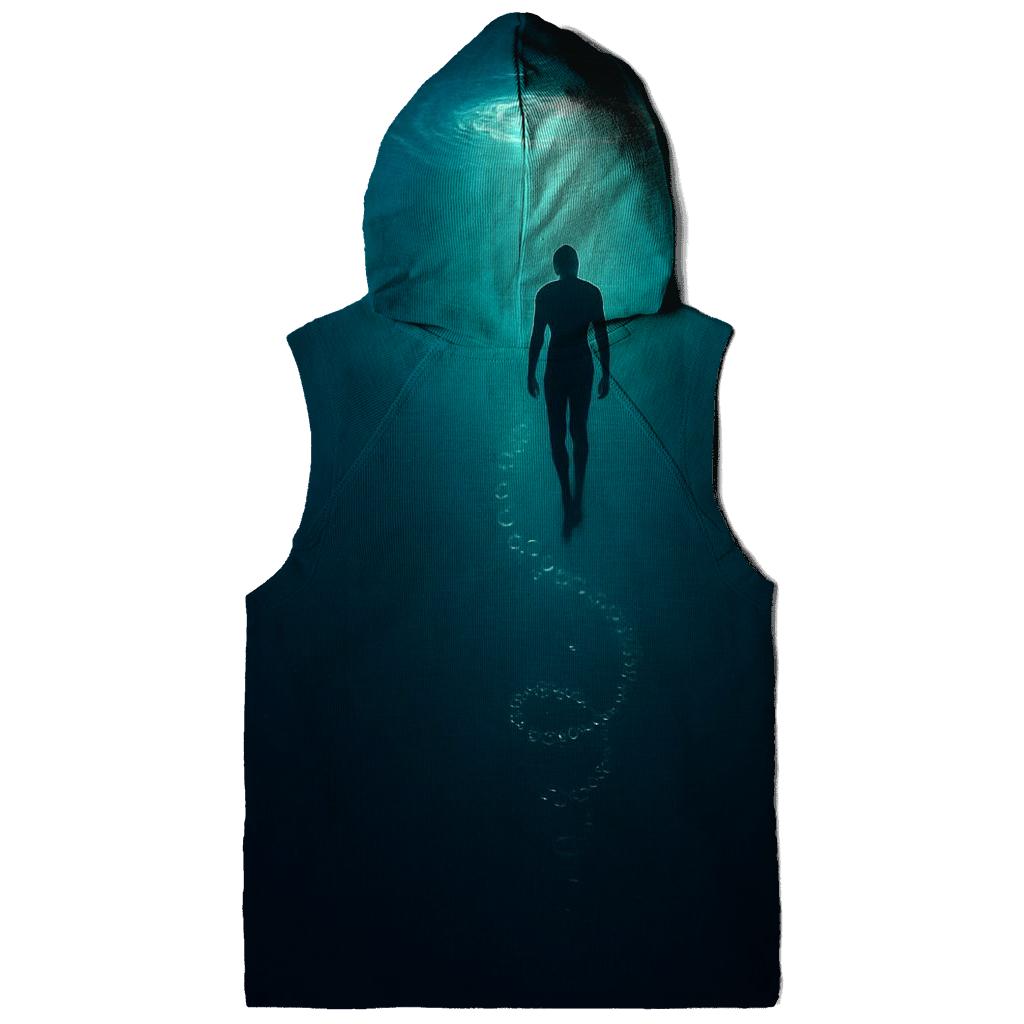 Underwater Freedive Descent Halo premium hoodies