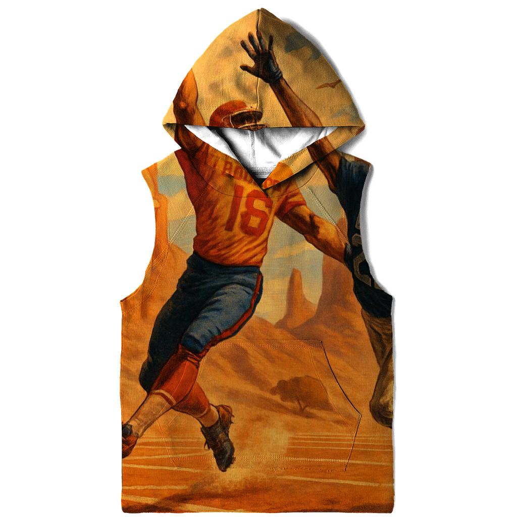 Sunset Canyon Field With Totem Helmets hoodie designs