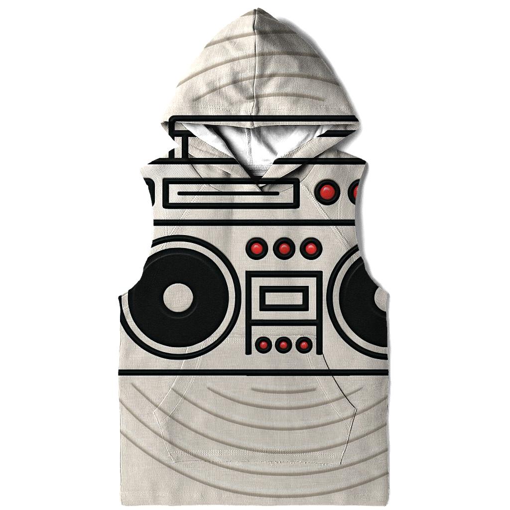 Boombox Outline Echo Rings heavyweight hoodies