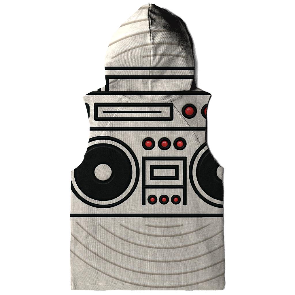 Boombox Outline Echo Rings heavyweight hoodies