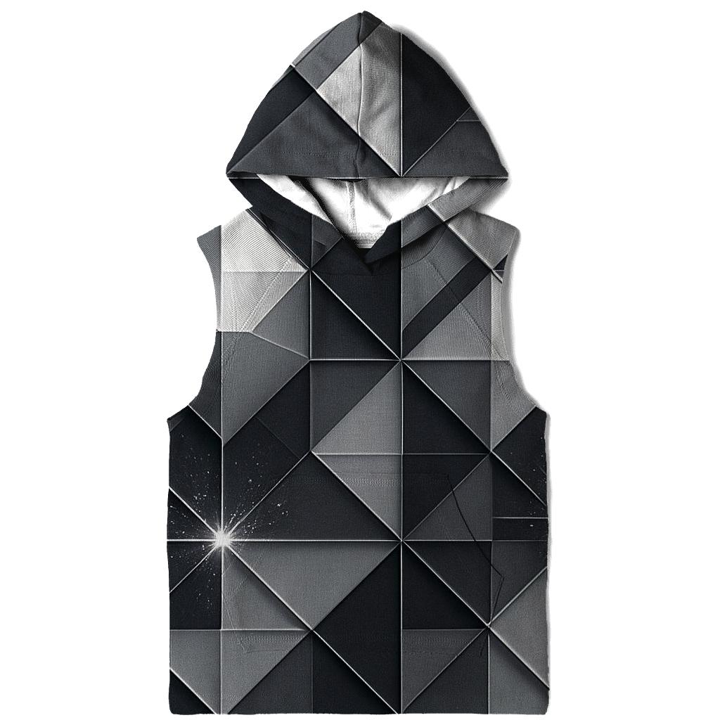 Silver Charcoal Facet Grid heavyweight hoodies