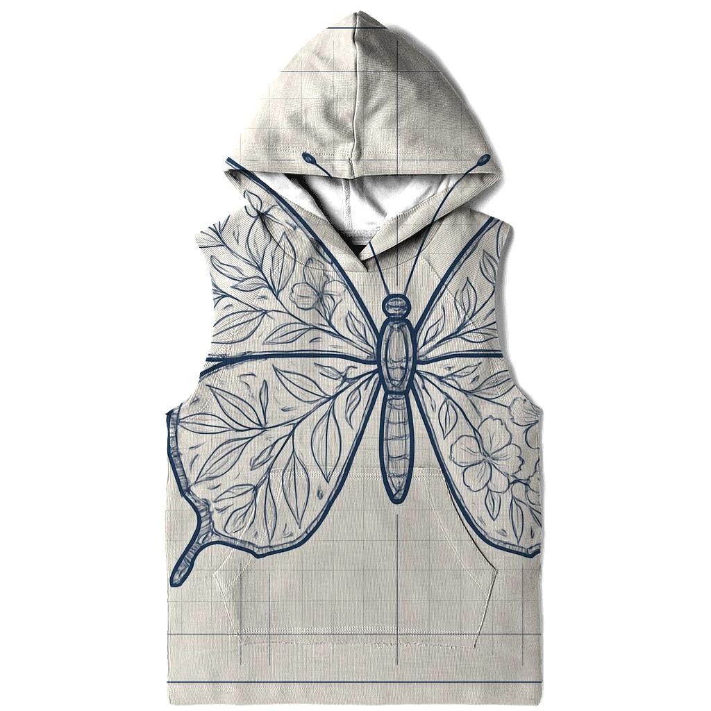 Botanical Blueprint Butterfly heavyweight hoodies