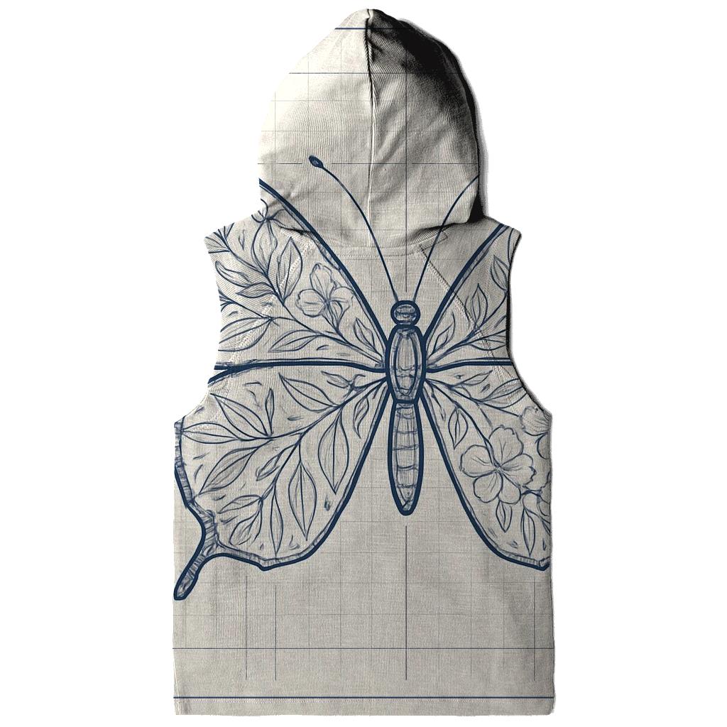 Botanical Blueprint Butterfly heavyweight hoodies
