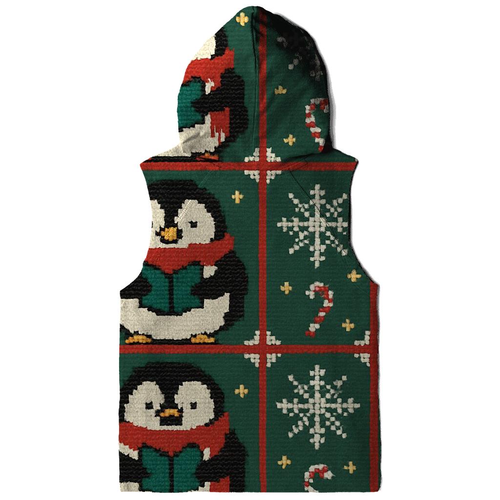 Penguin Caroler Window Grid Design hoodie styles