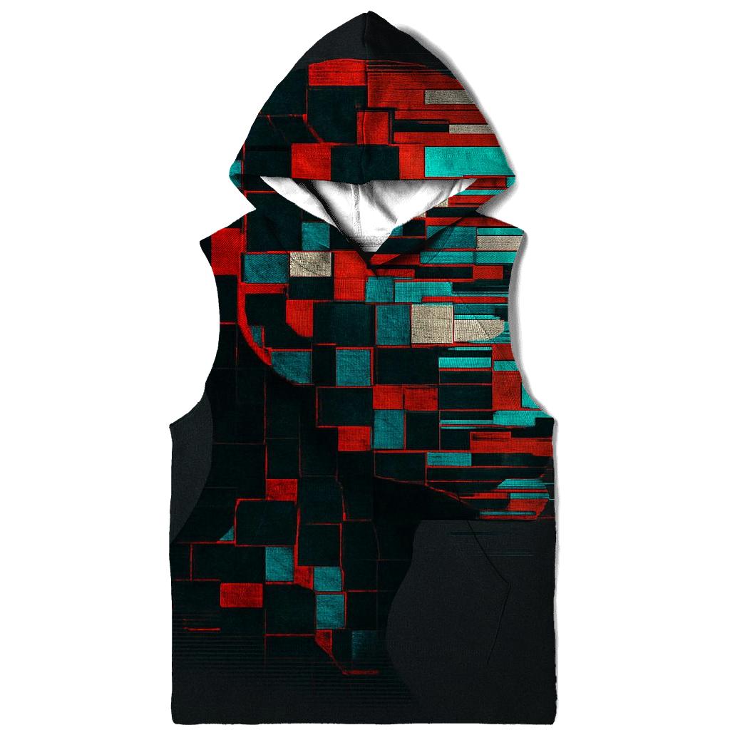 Glitch Mosaic Portrait Silhouette hoodie styles