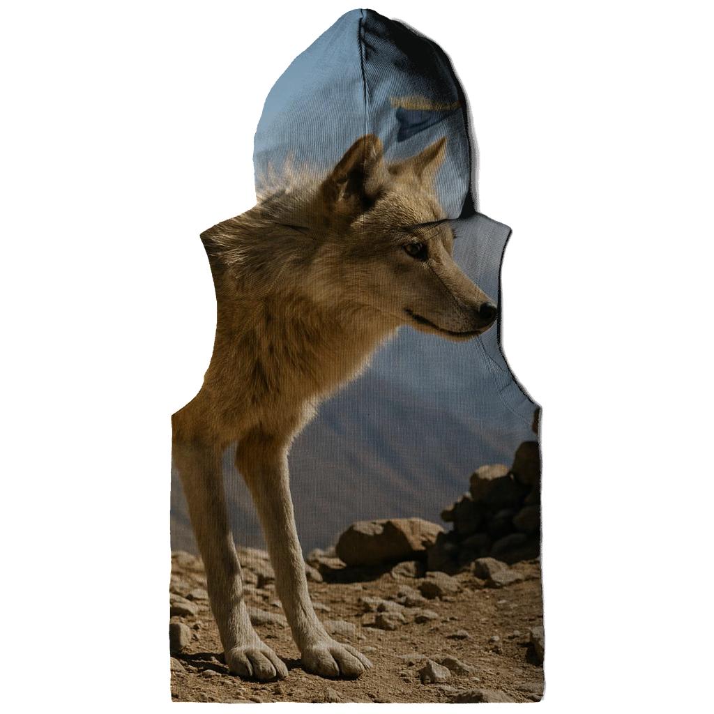 Himalayan Wolf On A High Pass Prayer Flag Ridge hoodie designs
