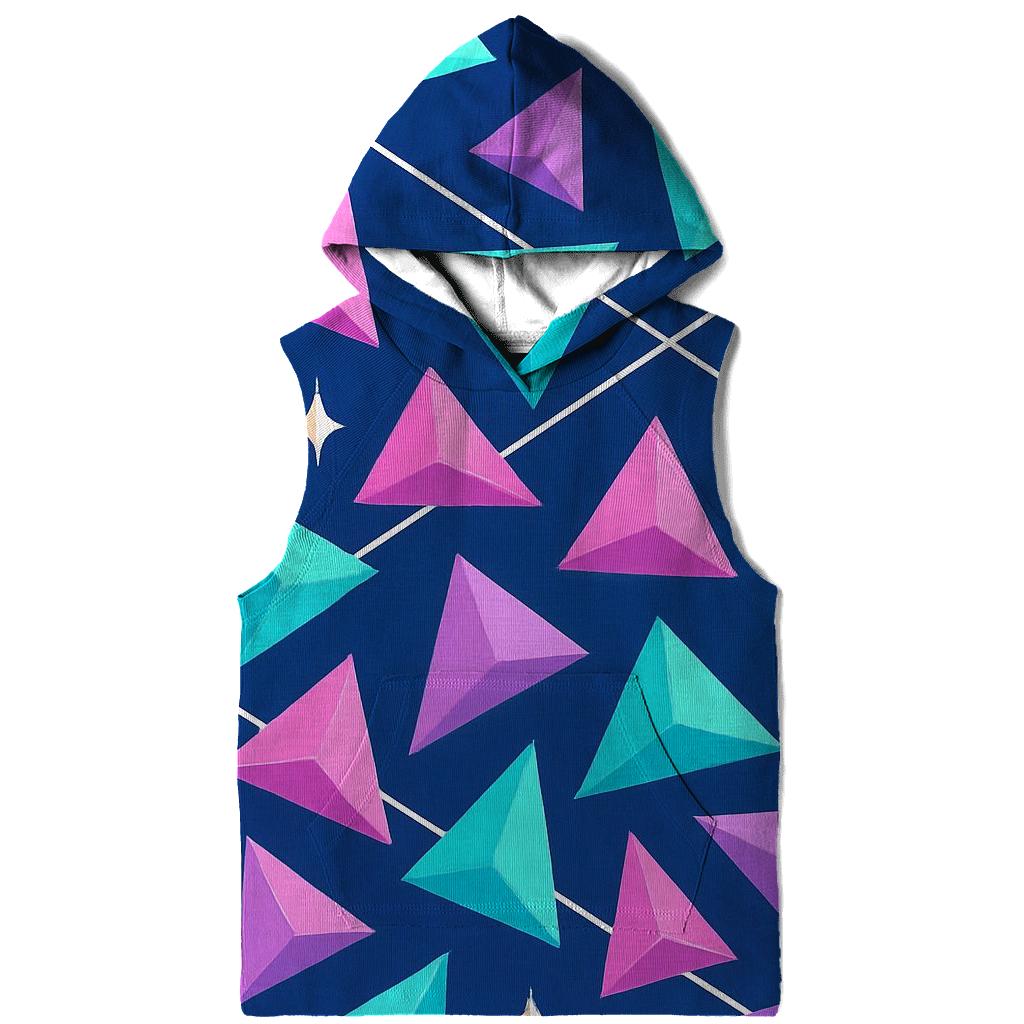 Laser Prism Triangle Scatter embroidered hoodies