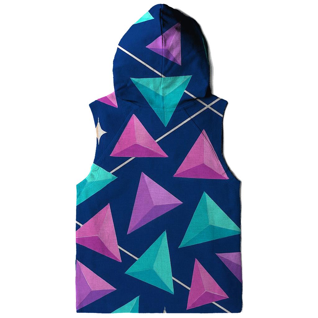 Laser Prism Triangle Scatter embroidered hoodies