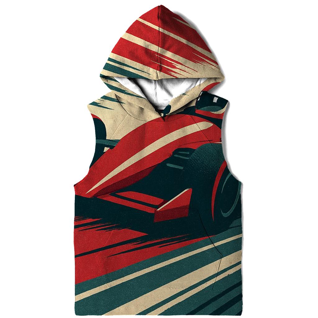Retro Futurist Racing Poster heavyweight hoodies