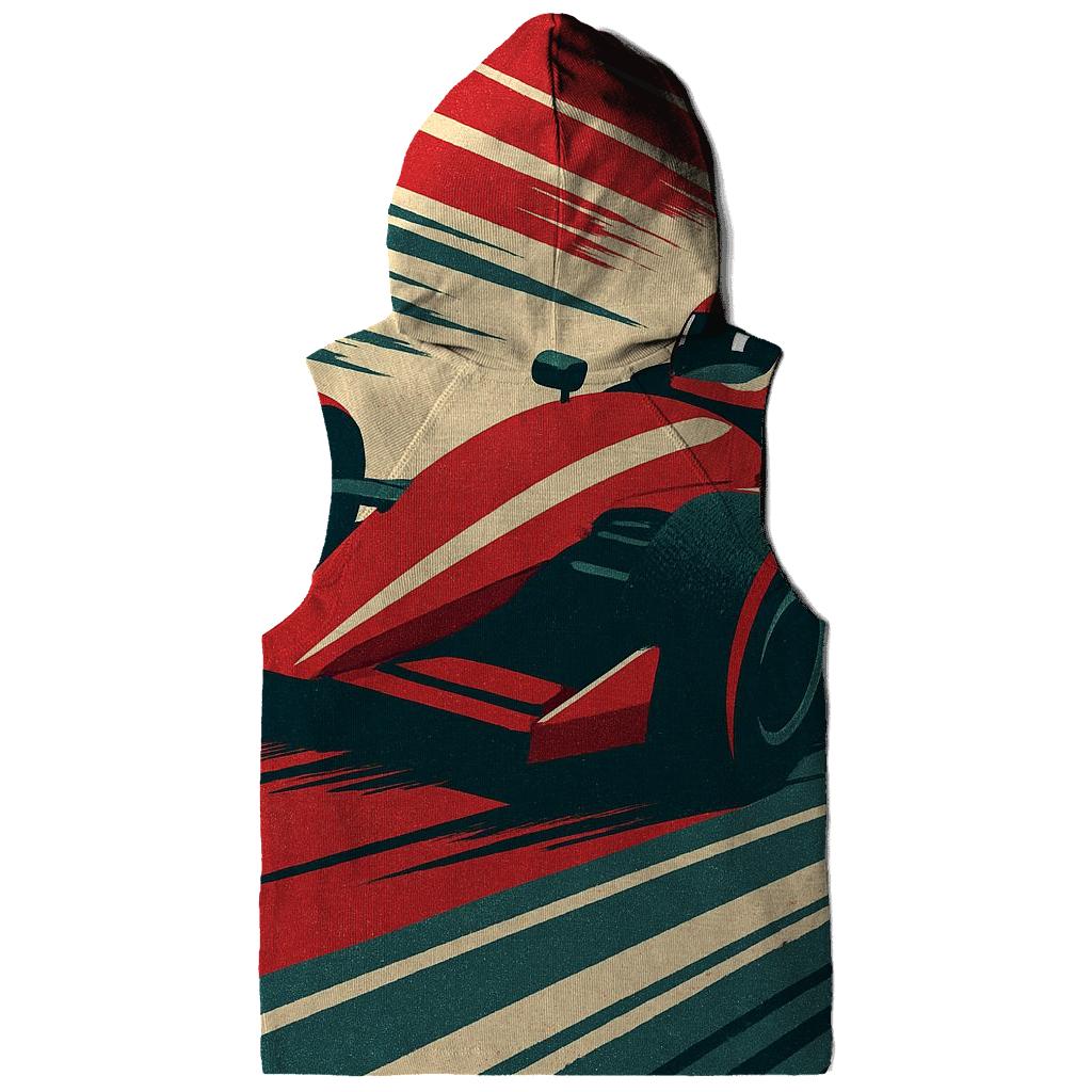 Retro Futurist Racing Poster heavyweight hoodies