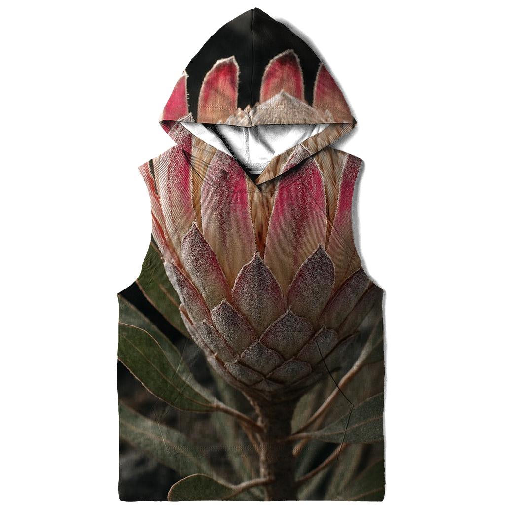 Volcanic Slope Protea Study With Ash Dusting On Bracts pullover hoodies
