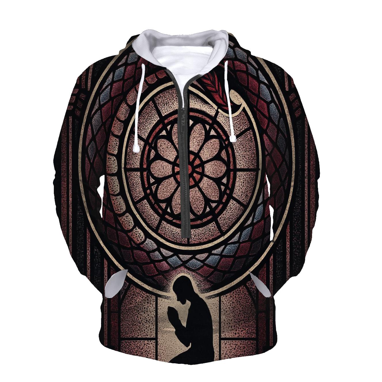 Cathedral Glass Ouroboros Halo custom hoodies