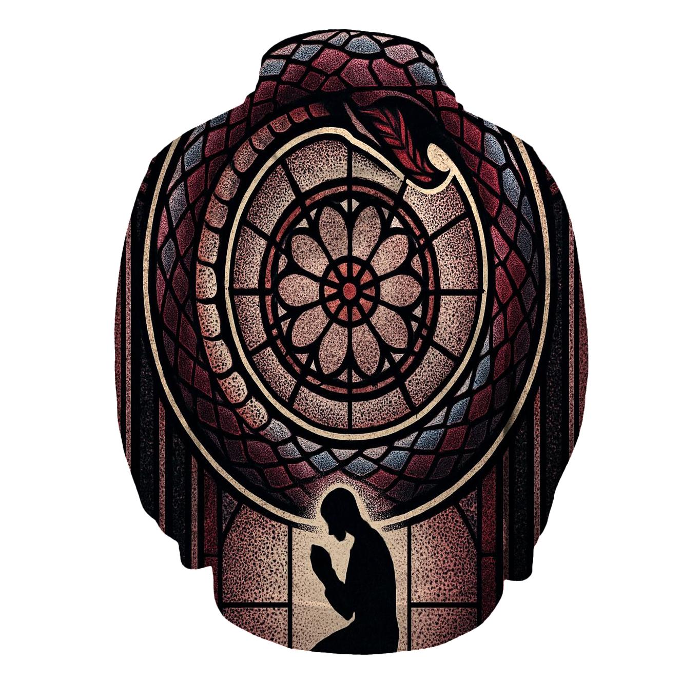 Cathedral Glass Ouroboros Halo custom hoodies