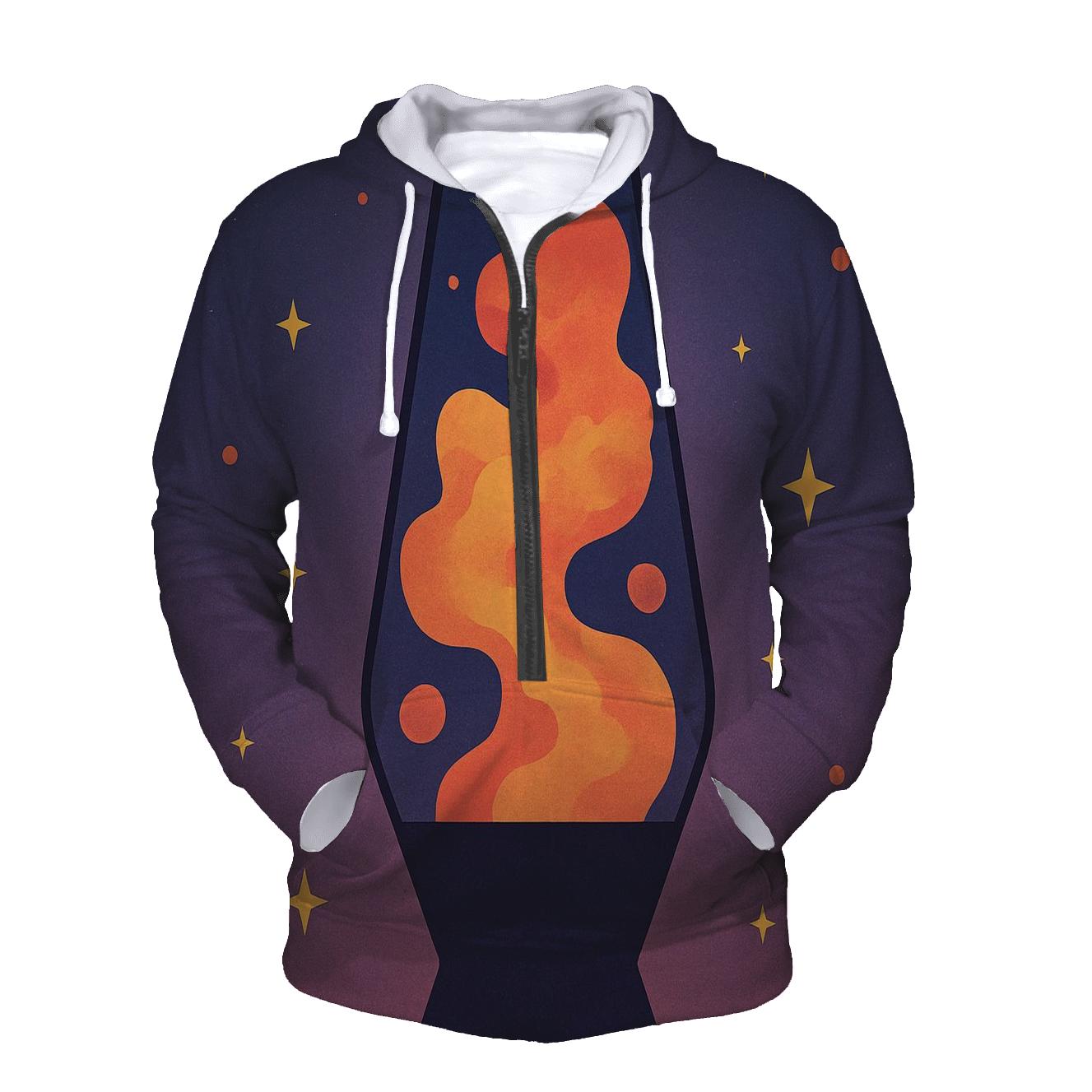 Lava Lamp Nebula Glow designer hoodies