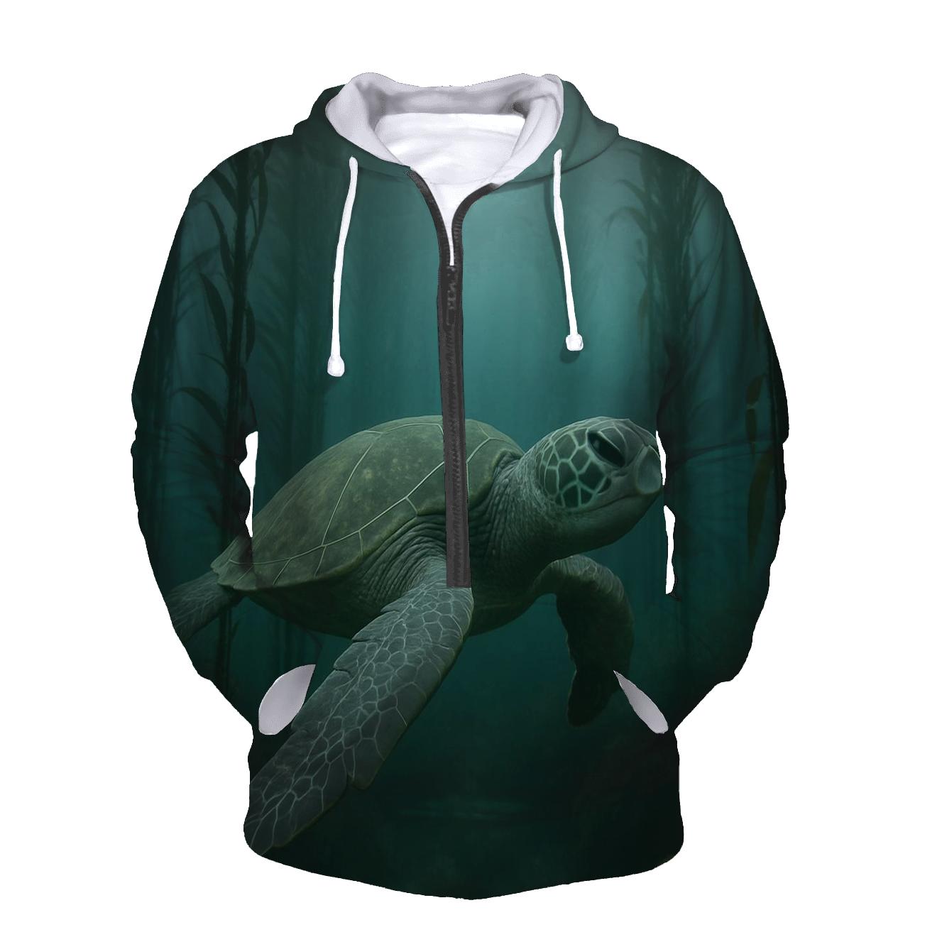 Kelp Corridor Glide Green Sea Turtle hoodie styles