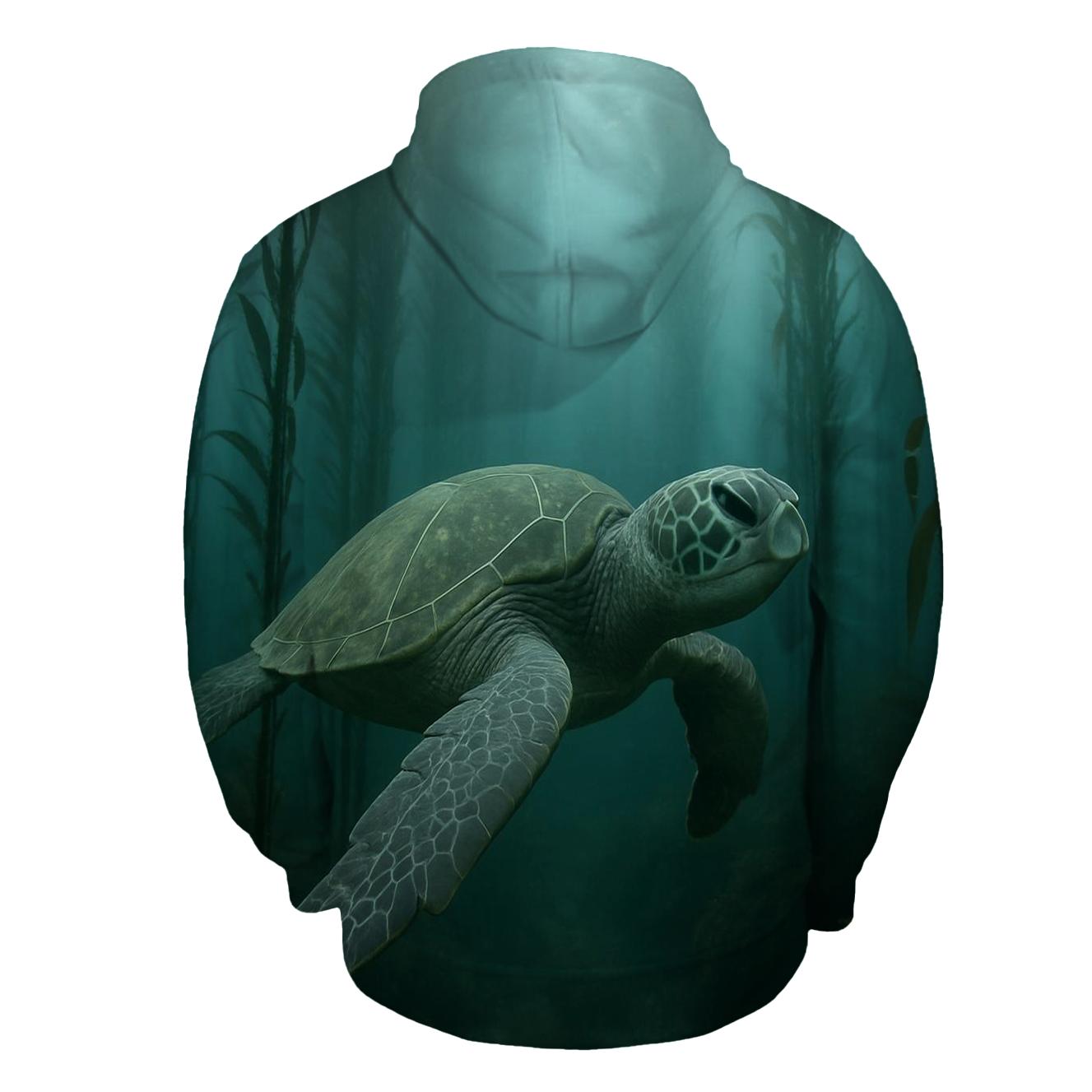 Kelp Corridor Glide Green Sea Turtle hoodie styles