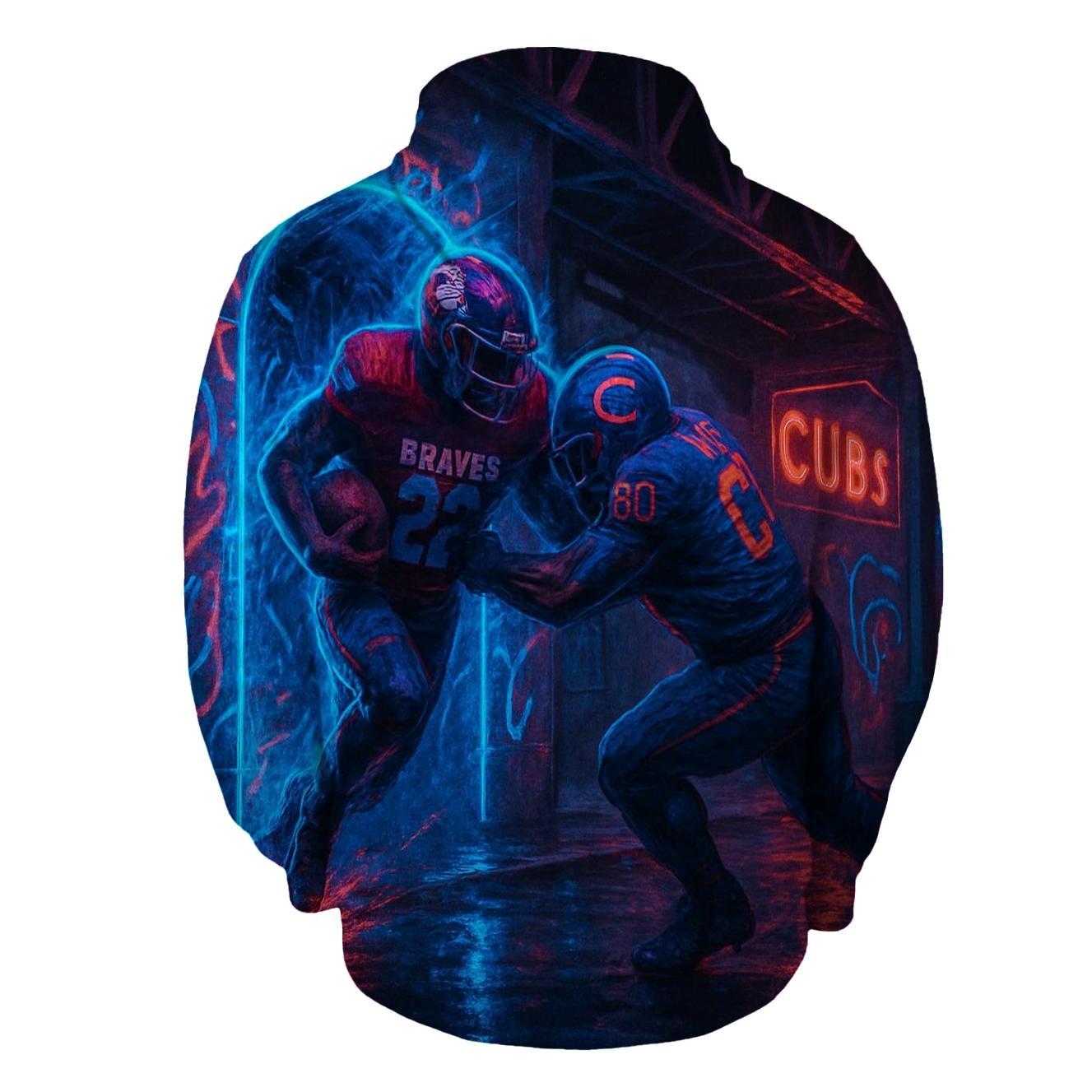 Neon Tunnel Rivalry Under The El Tracks custom hoodies