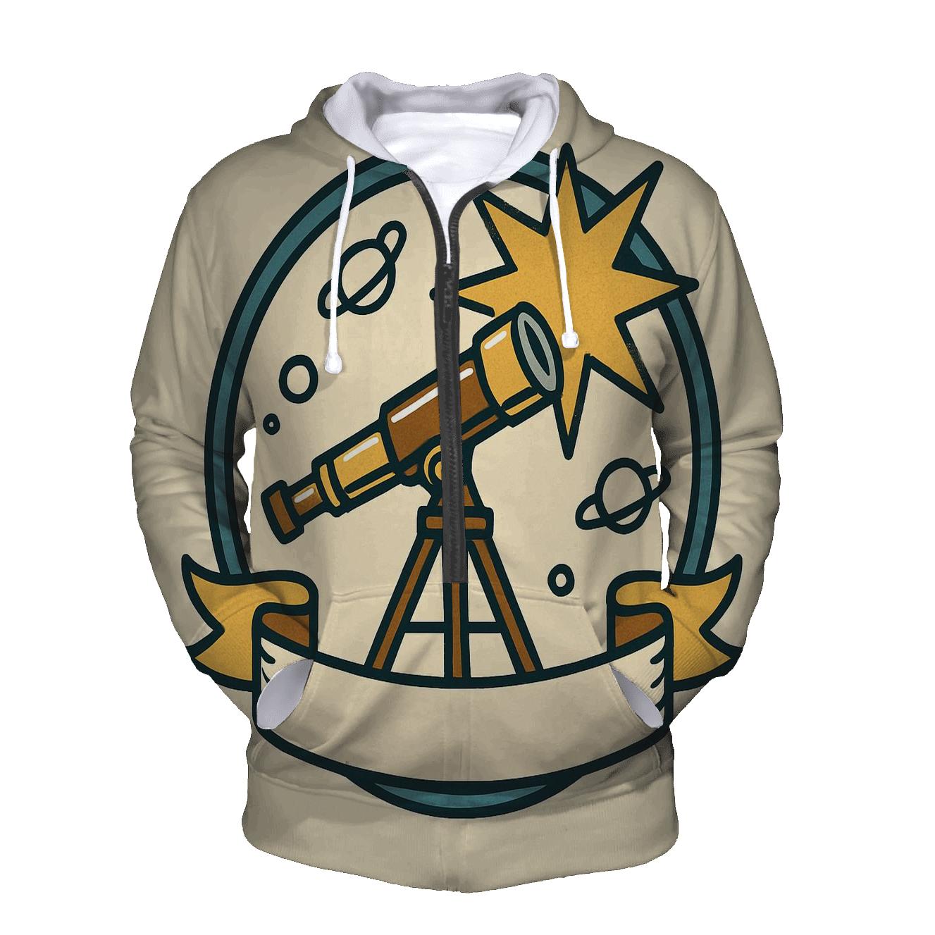 Groovy Telescope Starburst Badge hoodie trends