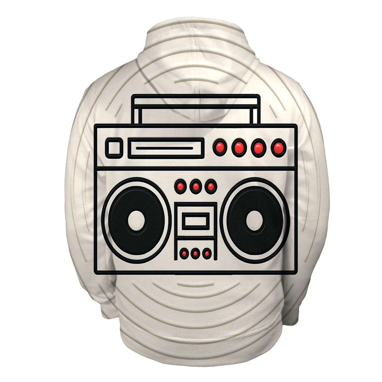 Boombox Outline Echo Rings designer hoodies